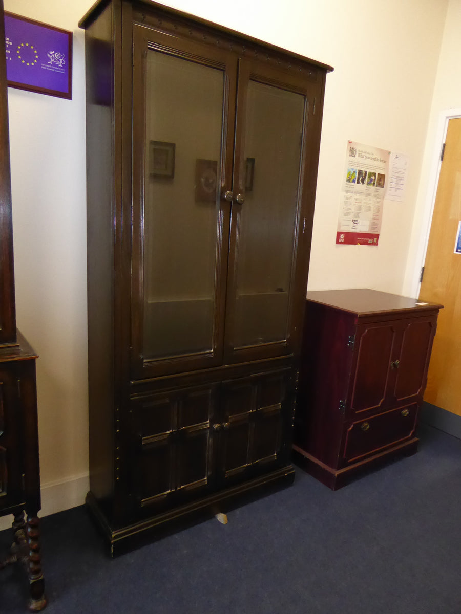 Dark Wood Display Unit The Furniture Revival