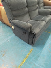 Load image into Gallery viewer, Blue 2 Seater Manual Recliner Sofa & Armchair