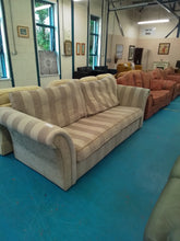 Load image into Gallery viewer, Large Three Seater Striped Sofa