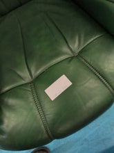 Load image into Gallery viewer, Green Leather Three Piece Suite