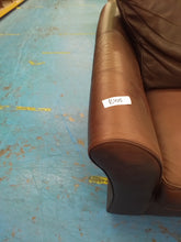 Load image into Gallery viewer, Brown Large Two Seater Leather Sofa
