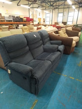 Load image into Gallery viewer, Blue 2 Seater Manual Recliner Sofa & Armchair
