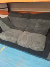 Load image into Gallery viewer, Black/Grey Two Seater Sofa
