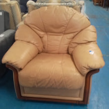 Load image into Gallery viewer, Cream Leather Armchair