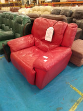 Load image into Gallery viewer, Red electric reclining armchair