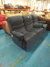 Load image into Gallery viewer, Blue 2 Seater Manual Recliner Sofa & Armchair