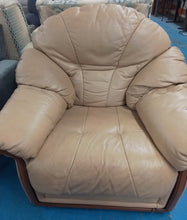 Load image into Gallery viewer, Cream Leather Armchair