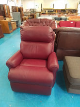 Load image into Gallery viewer, Burgundy Leather Armchair