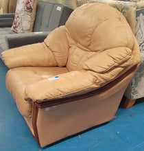 Load image into Gallery viewer, Cream Leather Armchair