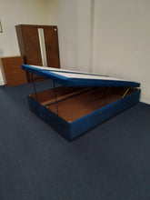 Load image into Gallery viewer, Blue Ottoman Double Bed Base