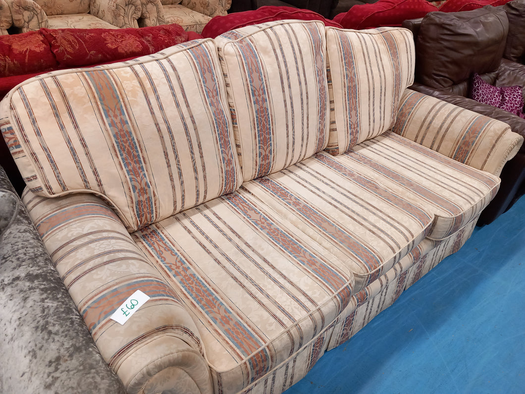 Striped Three Seater Sofa