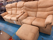 Load image into Gallery viewer, Three and Two Seater Sofas plus Storage Footstool
