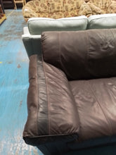 Load image into Gallery viewer, Brown Leather Three Seater/2 Seater Sofa &amp; Armchair
