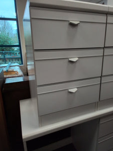 White Bedroom Suite includes 2 Wardrobe's/2 Bedsides & Dressing Table