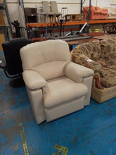 Load image into Gallery viewer, Cream Leather Armchair
