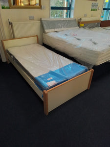 Low single bed with factory return mattress