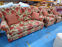 Load image into Gallery viewer, Red Floral Three Piece Suite
