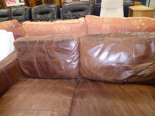 Load image into Gallery viewer, Brown Leather Two Seater Sofa
