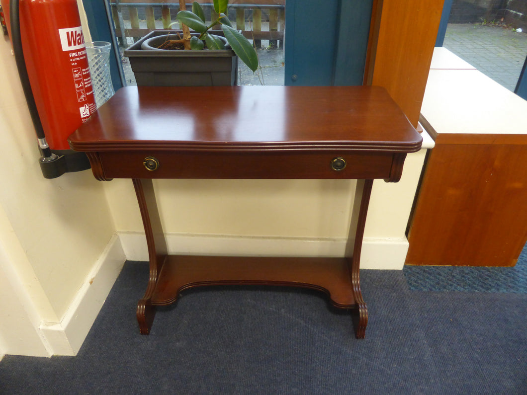 Mahogany Console Table w/Drawer