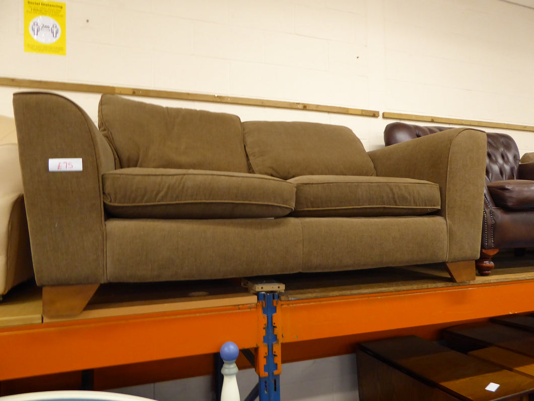 Brown Two Seater Sofa