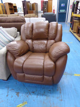 Load image into Gallery viewer, Brown Leather Manual Recliner Armchair
