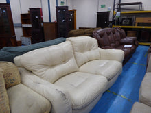 Load image into Gallery viewer, Cream Leather Two Seater Sofa
