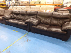 Three & Two Seater Leather Sofa
