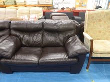 Load image into Gallery viewer, Three &amp; Two Seater Leather Sofa
