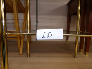 Gold & Glass Side Table
