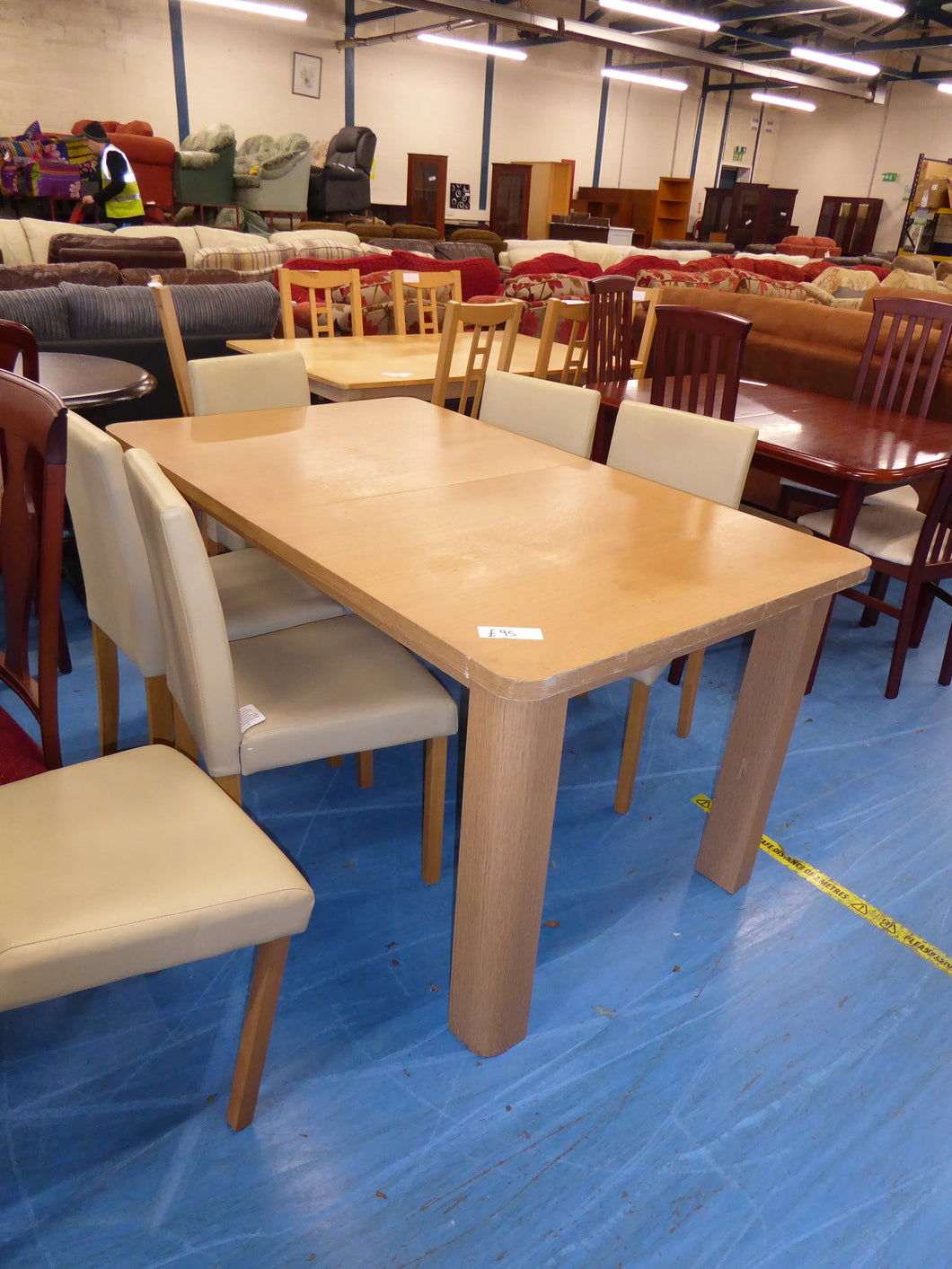 Dining Table & 6 Cream Chairs