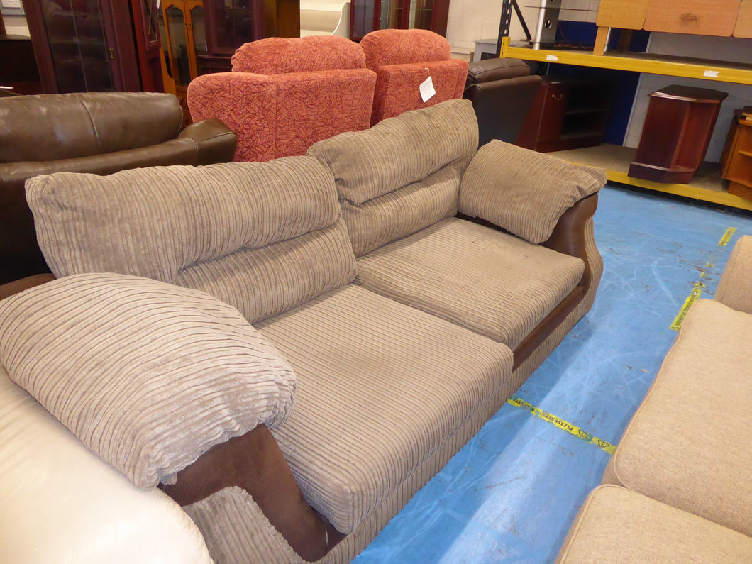 Large Brown Jumbo Cord Sofa