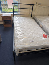 Load image into Gallery viewer, Black Metal Bedframe w/Factory Return Mattress
