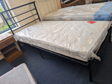 Load image into Gallery viewer, Black Metal Bedframe w/Factory Return Mattress
