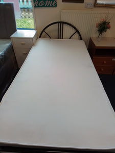 Black Single Bedframe w/Factory Return Mattress