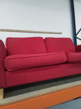 Load image into Gallery viewer, Red Three Seater Sofa
