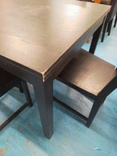 Load image into Gallery viewer, Black Dining Table &amp; 4 Chairs

