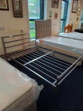 Load image into Gallery viewer, Silver Double Metal Bedframe
