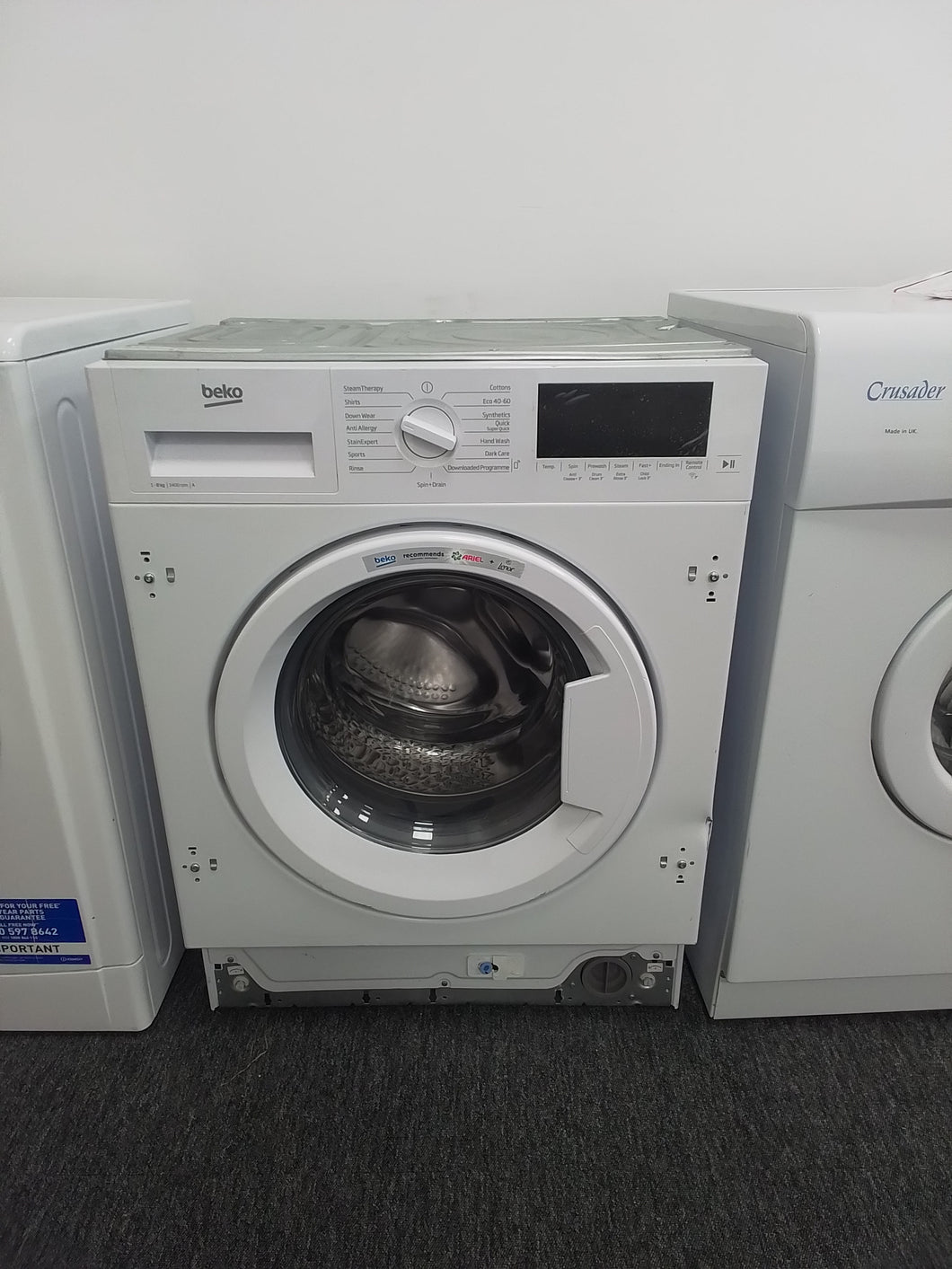 Beko 8kg 1400 spin integrated Washing Machine