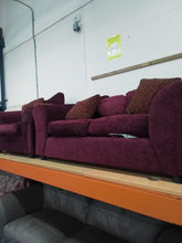 Load image into Gallery viewer, Purple 2 Seater Sofa &amp; Armchair
