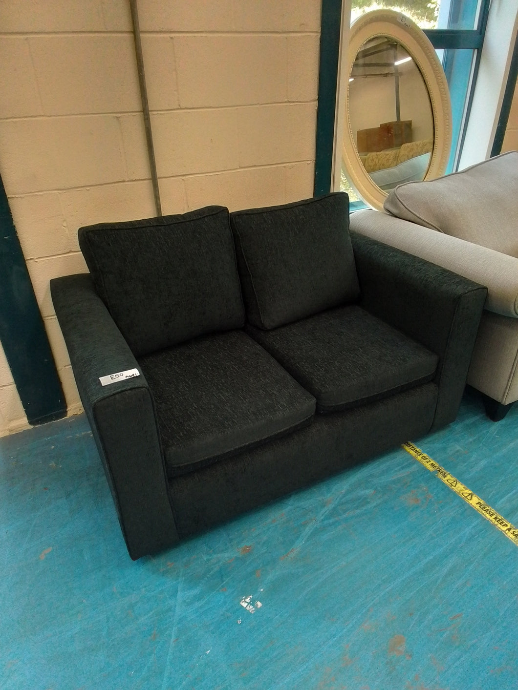 Black Two Seater Sofa