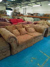 Load image into Gallery viewer, Three &amp; Two Seater Sofa &amp; Footstool
