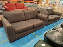 Load image into Gallery viewer, 2 x Grey Three Seater Sofas

