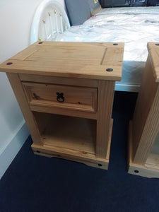 Pair of Mexican Pine Bedside Cabinets