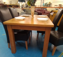 Load image into Gallery viewer, Dining Table &amp; 4 Brown Leather  Effect  Chairs
