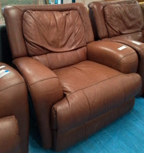 Load image into Gallery viewer, Brown Leather Manual Recliner
