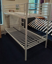 Load image into Gallery viewer, White Metal Bunk Bed Frame
