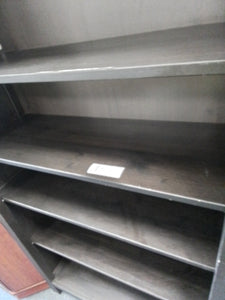 Dark brown/black bookcase - see description