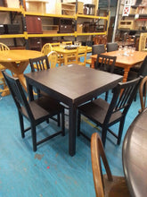 Load image into Gallery viewer, Black Dining Table &amp; 4 Chairs
