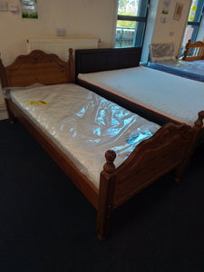 Pine  Bedframe w/Factory Return Mattress