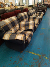 Load image into Gallery viewer, Checked Two Seater Sofa &amp; 2 Armchairs
